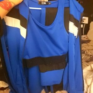 Blue 3 piece Athletic wear